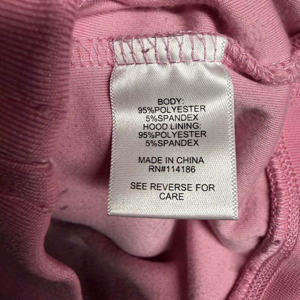 Juicy Couture Velour Hoodie Womens M Pink Full Zip Rhinestone Juicy Y2K Logo - Picture 4 of 16